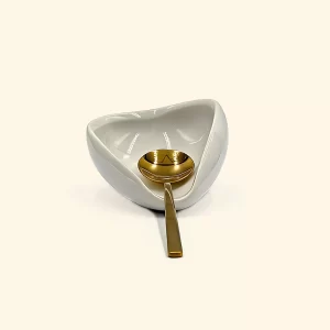 Juego plato cerámica y cuchara